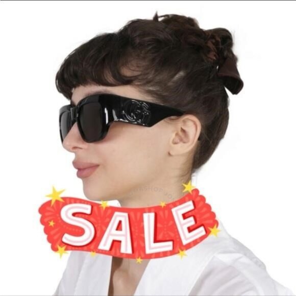 New 100% Authentic Gucci Grey Square Ladies Sunglasses GG1545S 001 - Picture 1 of 13